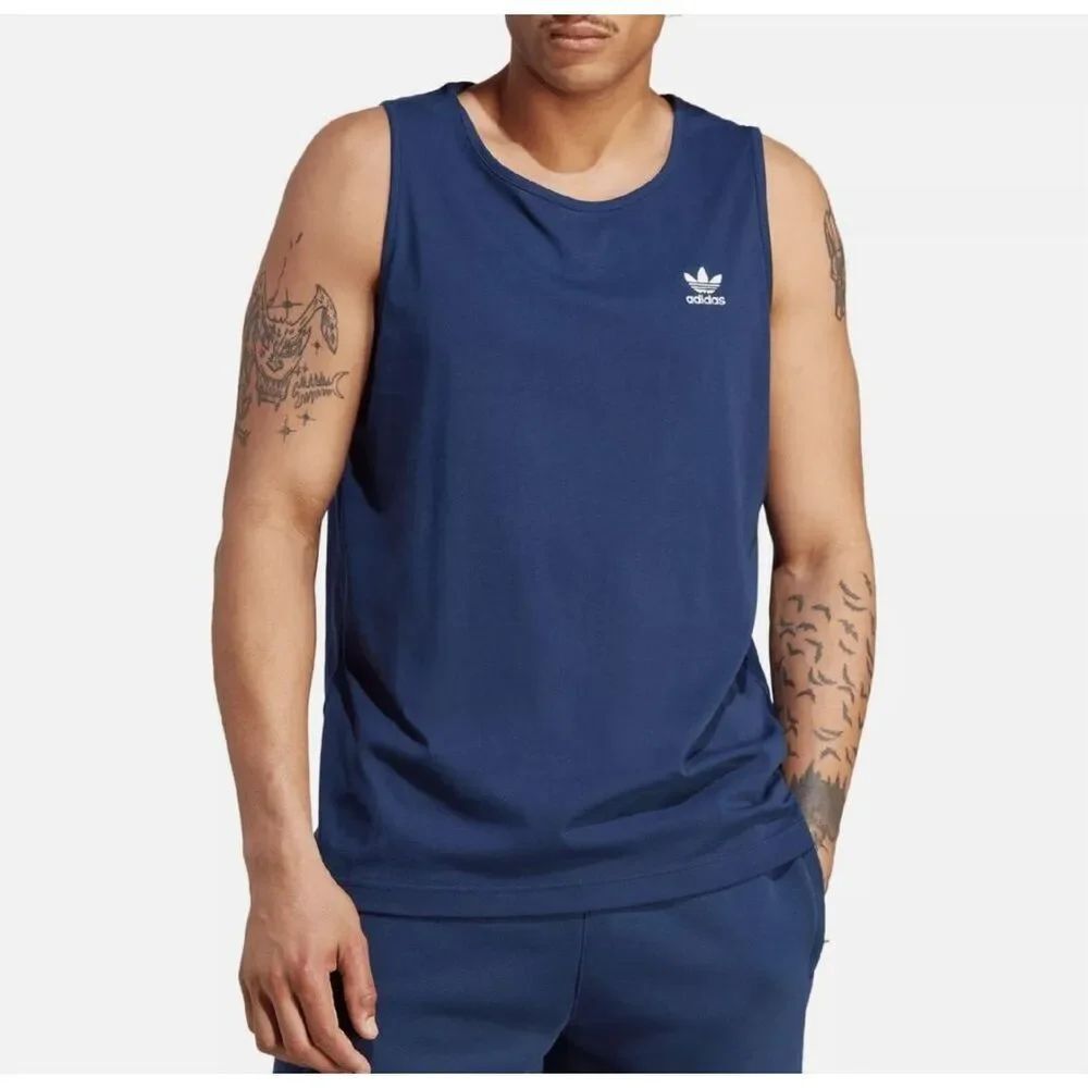 Adidas Men's Originals Essentials Logo Trefoil Tank Top 100% cotton size XS NWT